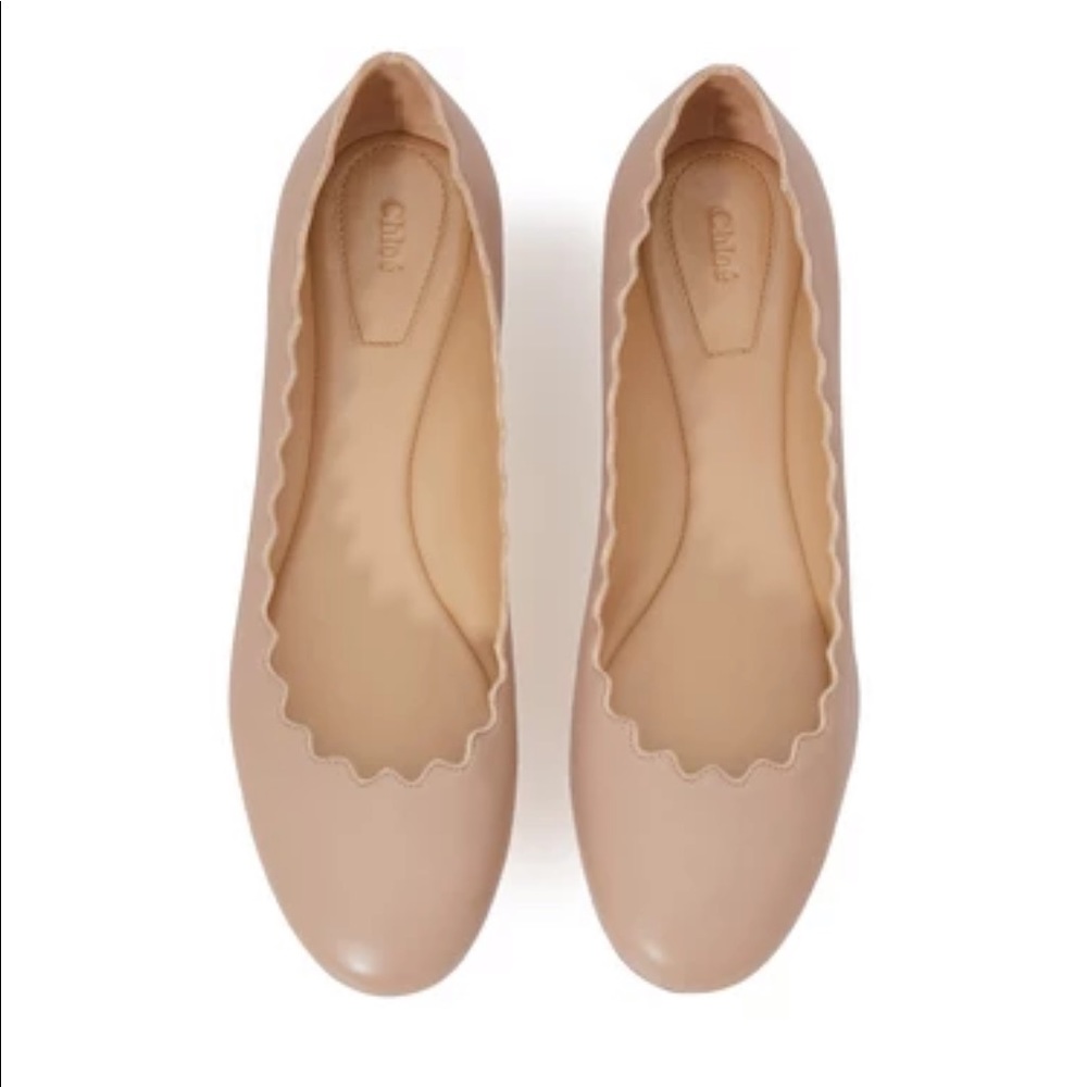 Chloe scalloped ballet flats